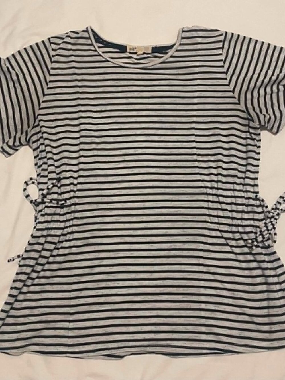 JOLT Women’s Striped Shirt with Tie Accents, Size XL